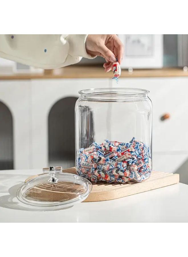 Sealed Airtight Plastic Food Storage Jar With Locking Lid For Dry Goods Coffee Pasta - Image 4